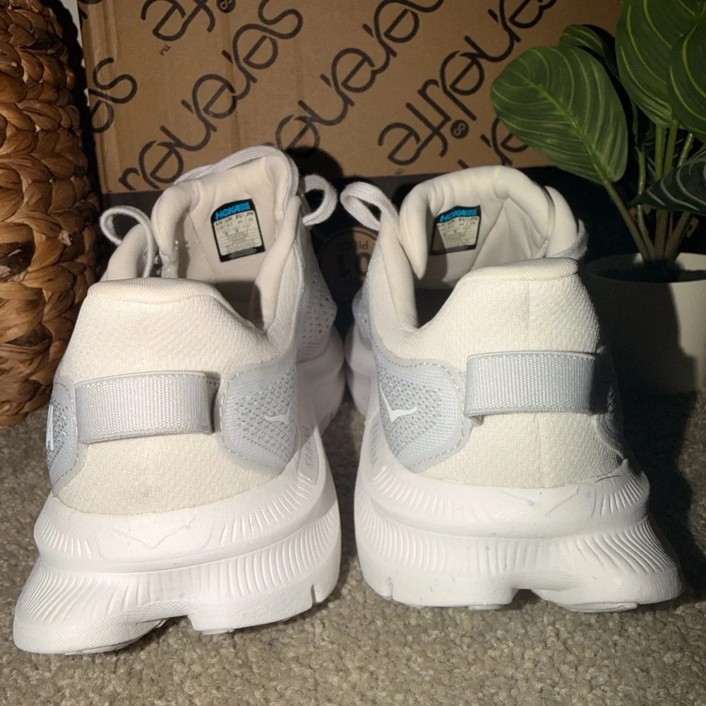 Hoka Light Gray Athletic Shoes